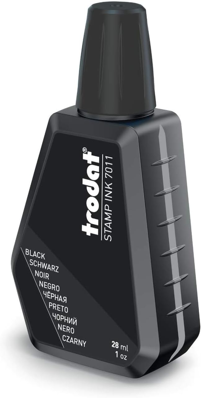SmartSign Ink - Black, 2oz Bottle, Replacement Ink for Use with Self Inking Stamps and Rubber Stamp Pads, Made in USA
