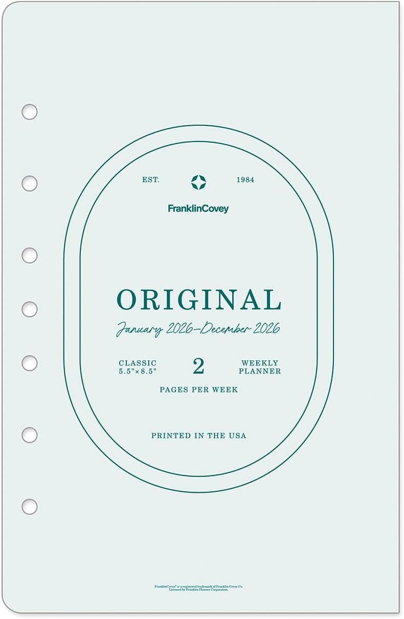 FranklinCovey - Original Weekly Ring-Bound Planner (Jan 2026 - Dec 2026, Classic)