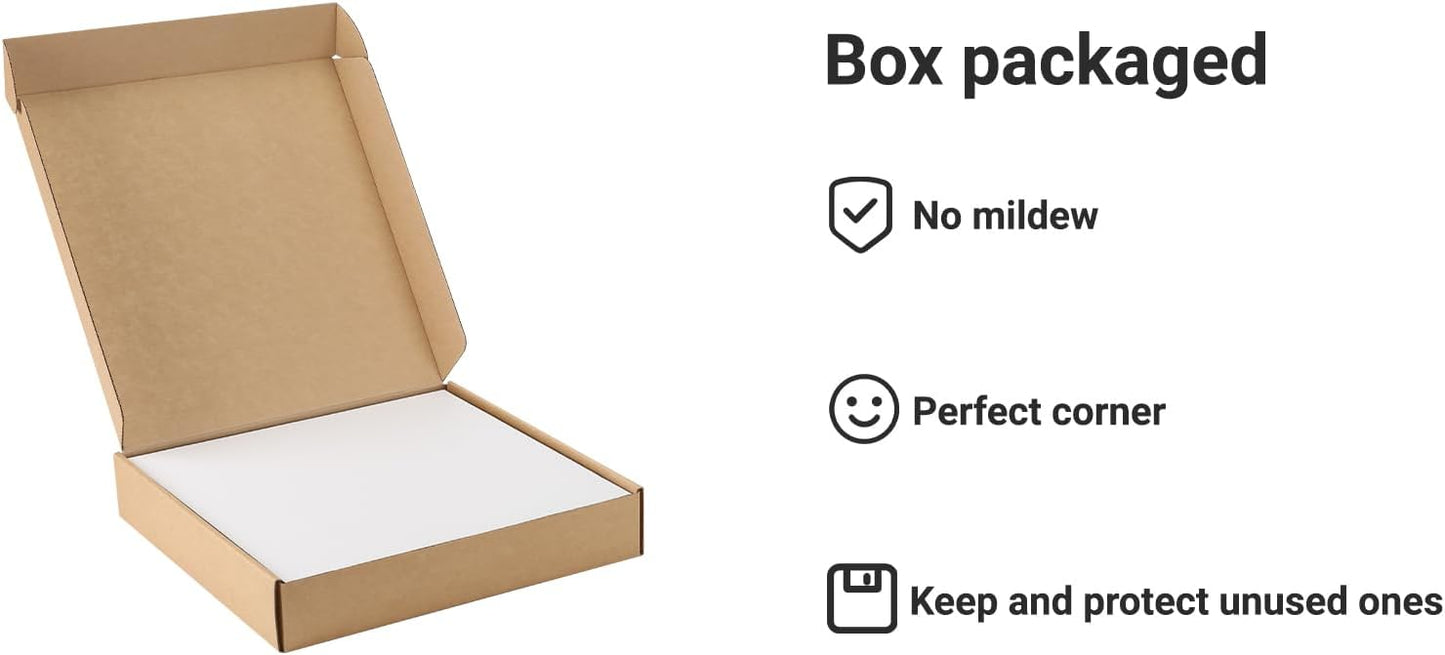 25 Pcs Book Board, Binder Board, Cover Board, Heavy Duty Chipboard for Book Binding, DIY Cardboard (White, 12 x 12 Inch 80PT)