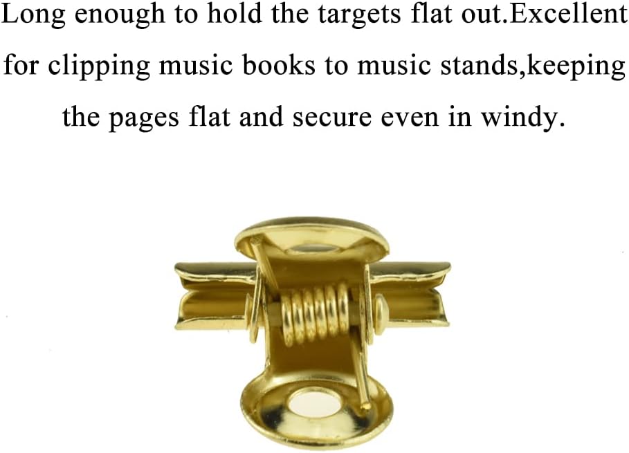 HAHIYO 0.87inch Light Gold Bulldog Clips Metal File Hinge Binder Clips Clamps Save Space Strong Spring Jaws Rock Solid Grip Book Lay Flat Deburred Edge for Hang Photos Wall Grid Dog Food 30PCS