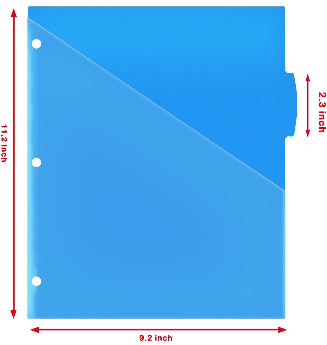 WOT I Durable 5-Tab Binder Dividers with Clear Pocket - 1 Set, Reusable Plastic Dividers for 3 Ring Binder, 5 Vibrant Colors