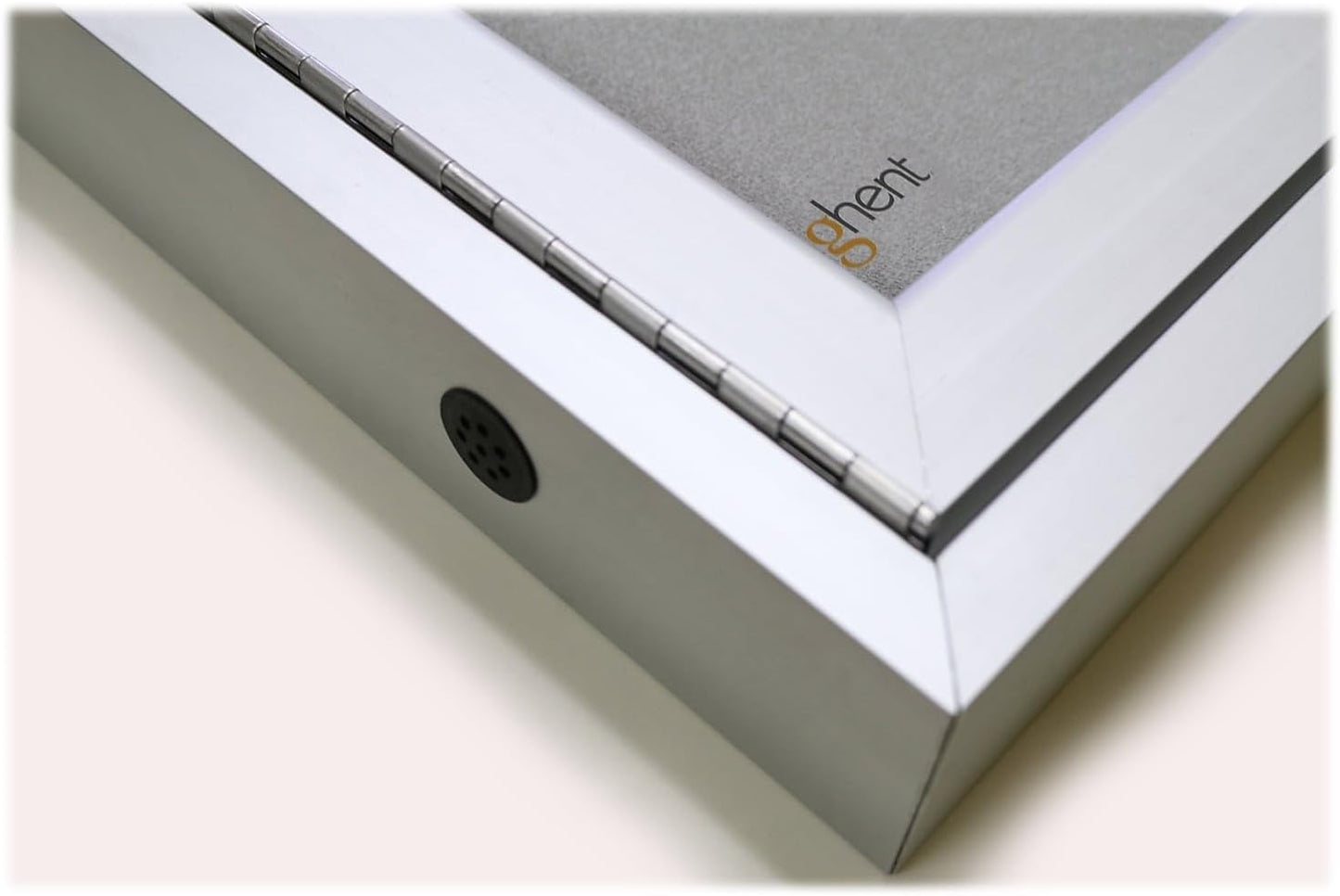 Ghent 36"x48" 2-Door Outdoor Enclosed Vinyl Bulletin Board, Shatter Resistant, with Lock, Satin Aluminum Frame - Ebony (PA23648VX-183 ), Made in the USA