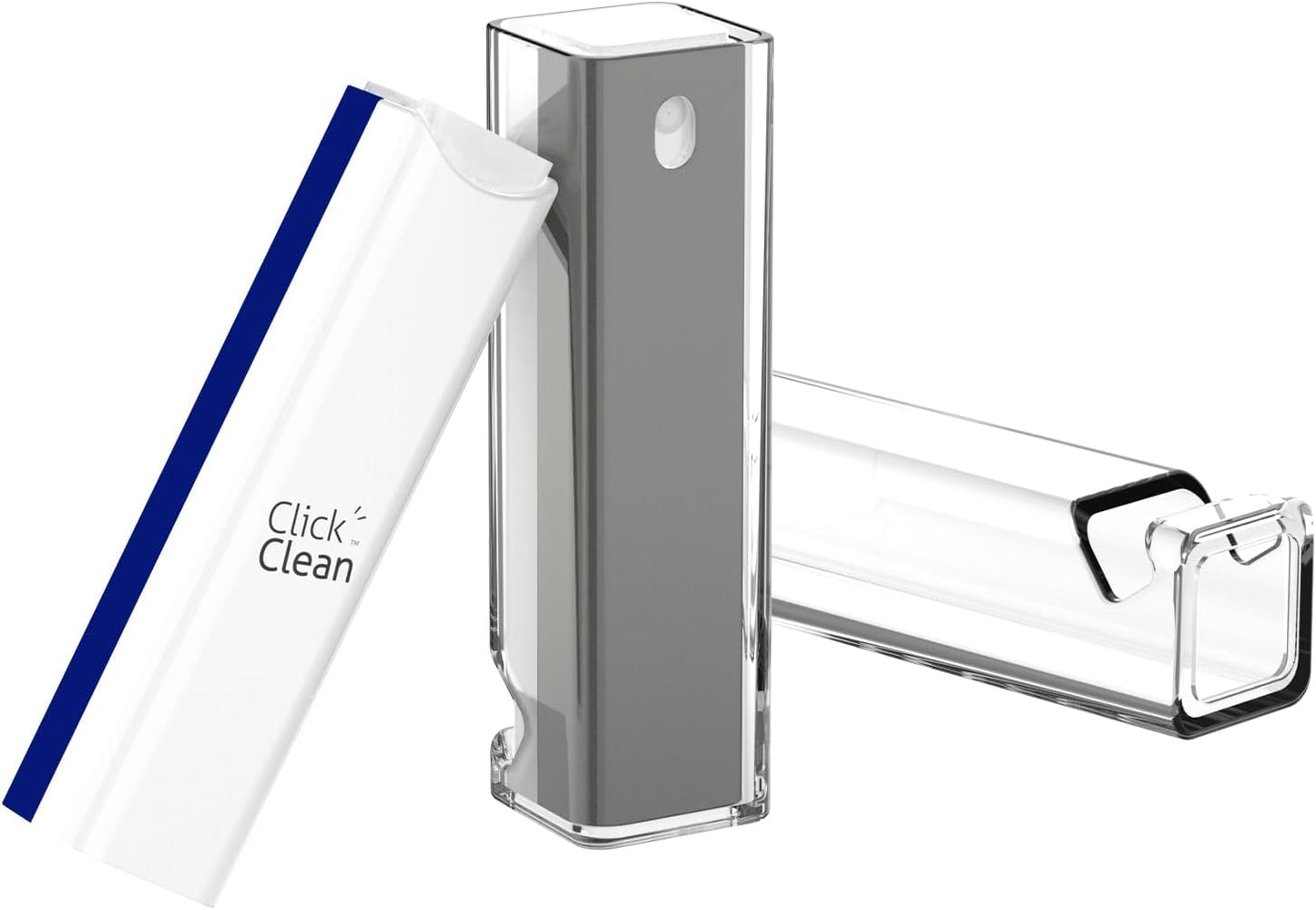 CLICK CLEAN 2Pcs Screen Cleaner, Fingerprint Proof Mist Cleaner Spray, All-in-One Cleaner with Microfiber for All Phones, Laptop and Tablet Screens (Grey + Dark Blue)
