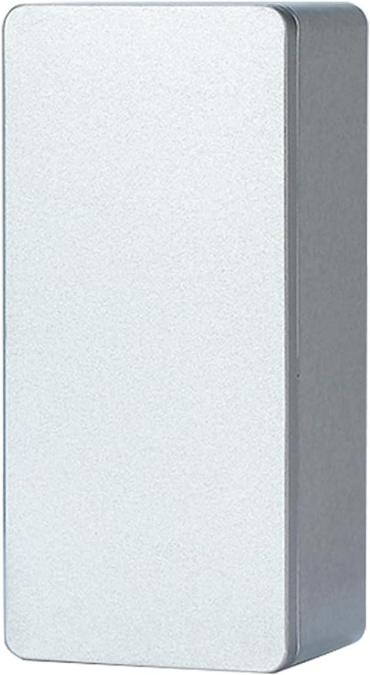 Silver Metal Cash Box - Single Row Currency Tray with Lid - Money Storage Organizer