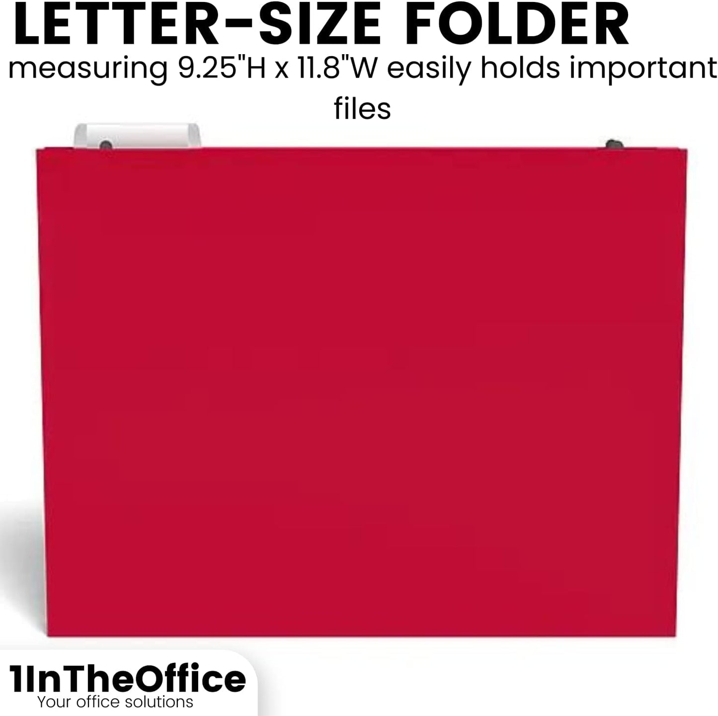 1InTheOffice Hanging File Folder, Hanging File Pocket, Expandable Hanging File Folder, Letter Size, Assorted Color, 5 Pack