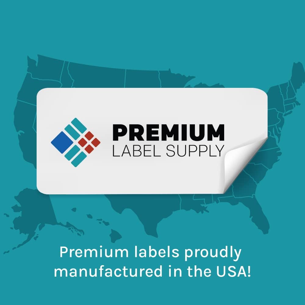Premium Label Supply Bright Neon Color Fluorescent Stickers - 2" x 4" Labels - (Red Fluorescent, 250 Labels)