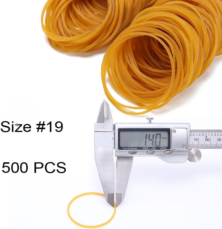 Rubber Bands Size#19 Yellow 500pcs Elastic Rubber Bands Office Supplies