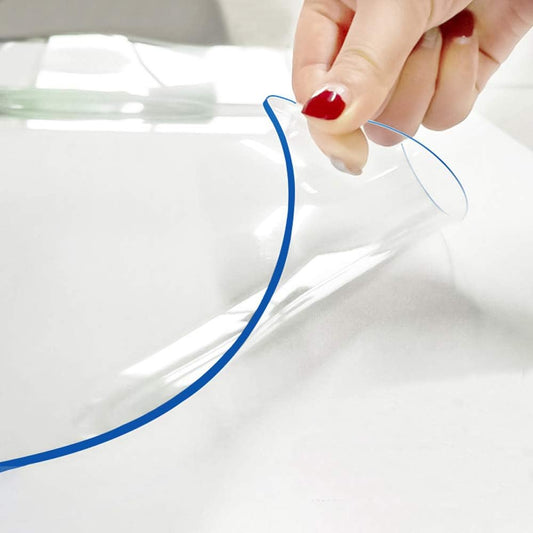 Clear PVC Table Top Protector Rectangle Plastic Table Pad 18x28 Inch 1.5mm Thick PVC Desk Cover Mat Protection for Beside Table Coffee Table Makeup Table Waterproof Vinyl Computer Laptop Mat Non-Slip