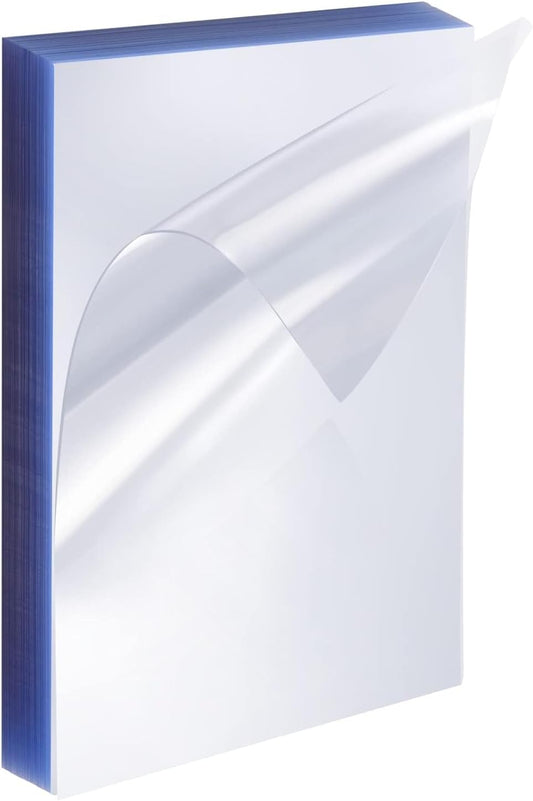 Juvale 100 Pack Clear Presentation Covers for Binding, Letter Size 10 Mil Plastic Sheets for Reports, Presentations, Awards, Books (8.5 x 11 in)
