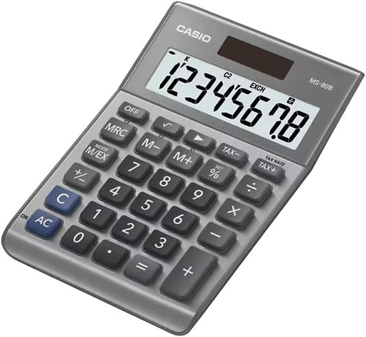 Casio MS-80B Standard Function Desktop Calculator Silver