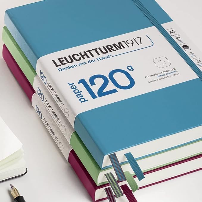 LEUCHTTURM1917 - 120G Special Edition - Medium A5 Plain Hardcover Notebook (Mint) - 203 Numbered Pages with 120gsm Paper