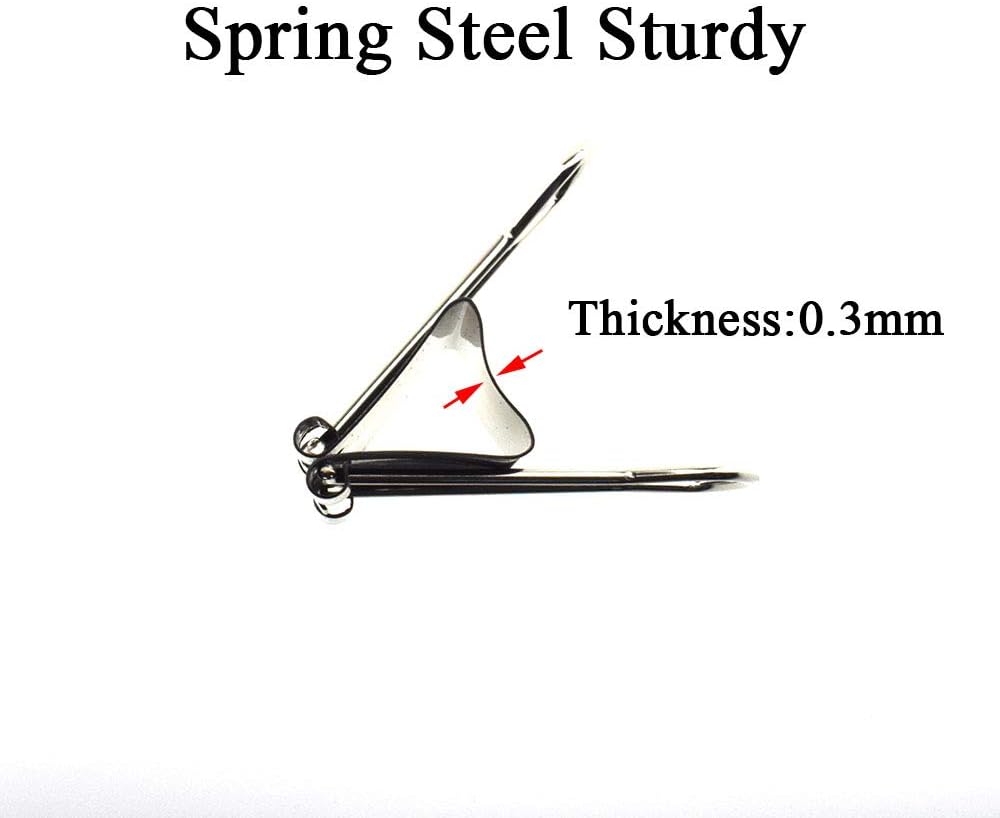 HAHIYO Binder Clips Paper Clamps Spring Steel Sturdy Medium 1.26 inches Width 0.45 Inch Capacity No Sharp Edges Heavy Duty Tight Grip Reusable Black Metal Bright Finish for Home Office School 16 Pack