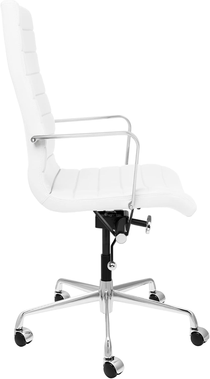 Laura Davidson Furniture SOHO II Tall Back Ribbed Management Chair (White)
