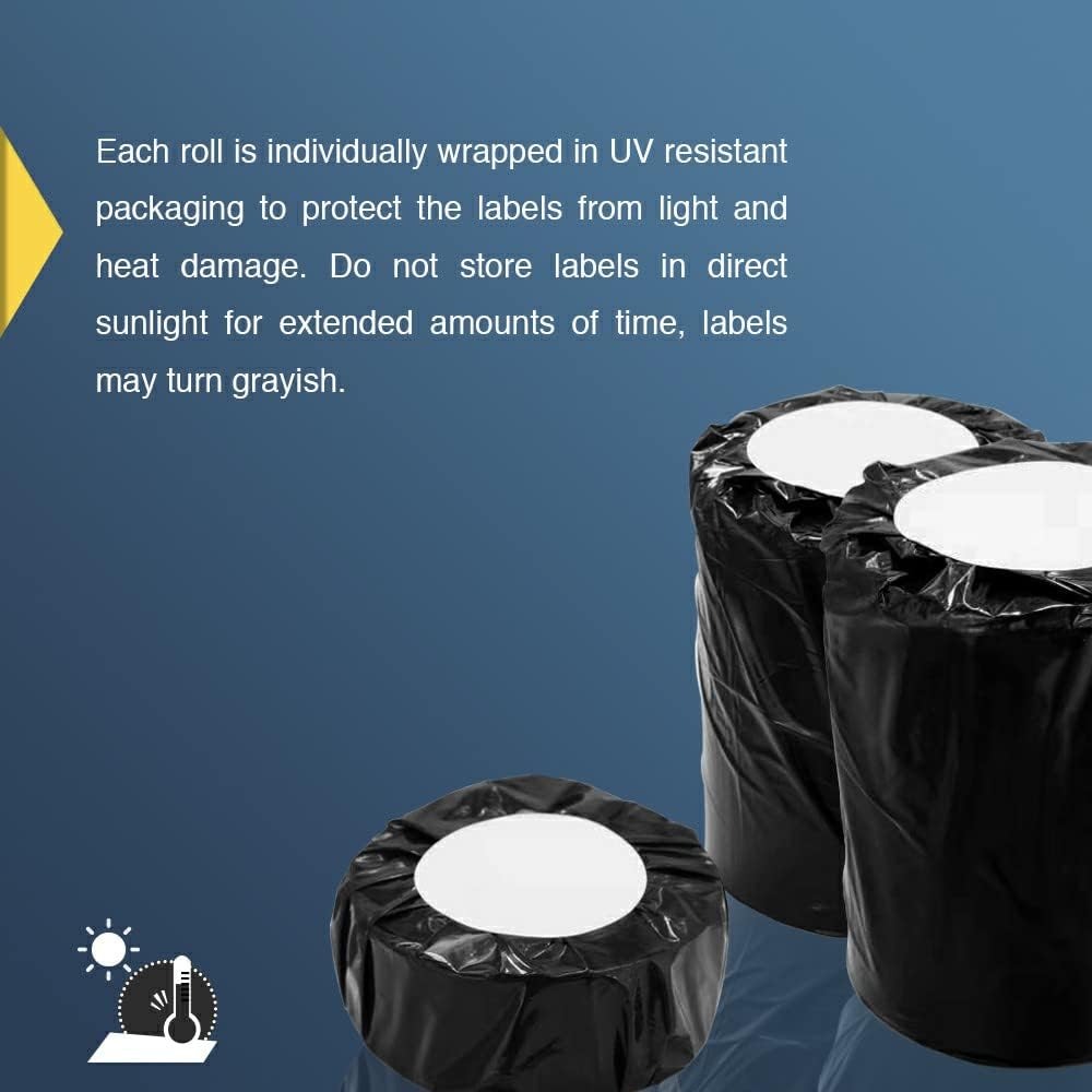 BETCKEY Colored Labels Compatible with Dymo 30333 (1/2" x 1") Extra Small Labels (2-up), Compatible for Dymo LabelWriter Thermal 450, 4XL & Zebra Desktop Printers [6 Rolls, Light Blue]