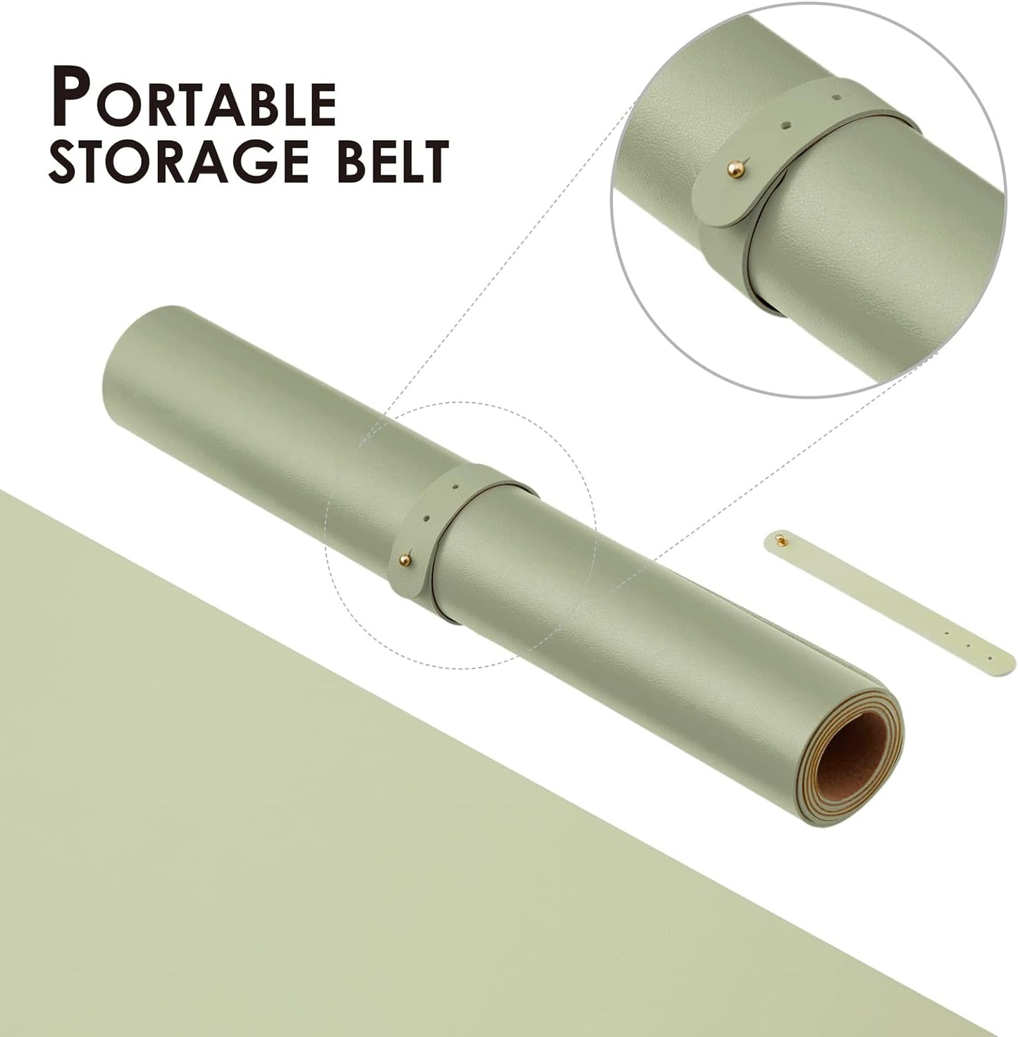 Cork Desk Mat - Dual-Sided Desk Pad for Office and Home - Desk Organization and Accessories - Ideal for Large Mouse Pad and Desk Mats on Top of Desks(Light Green,80cmx 40cm)