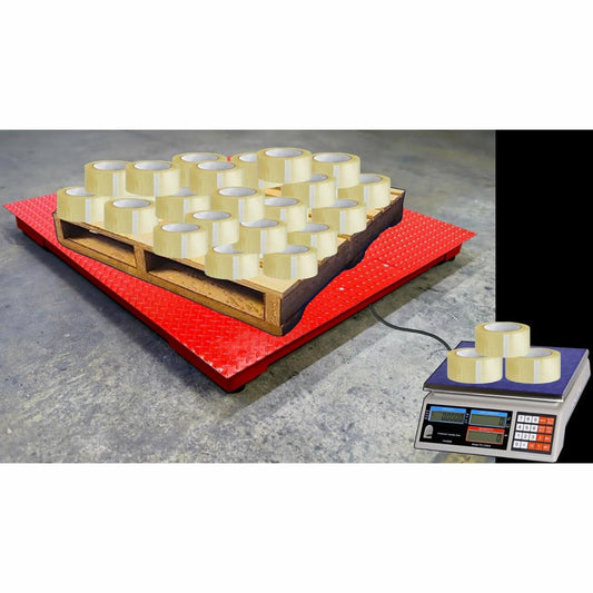 Liberty Scales LS-700-DC Dual Counting Smart Weighing Systems, Size 40" x 40" - C-Scale (13 lb x .0004 lb) / Floor Scale 2500 lb x .5 lb