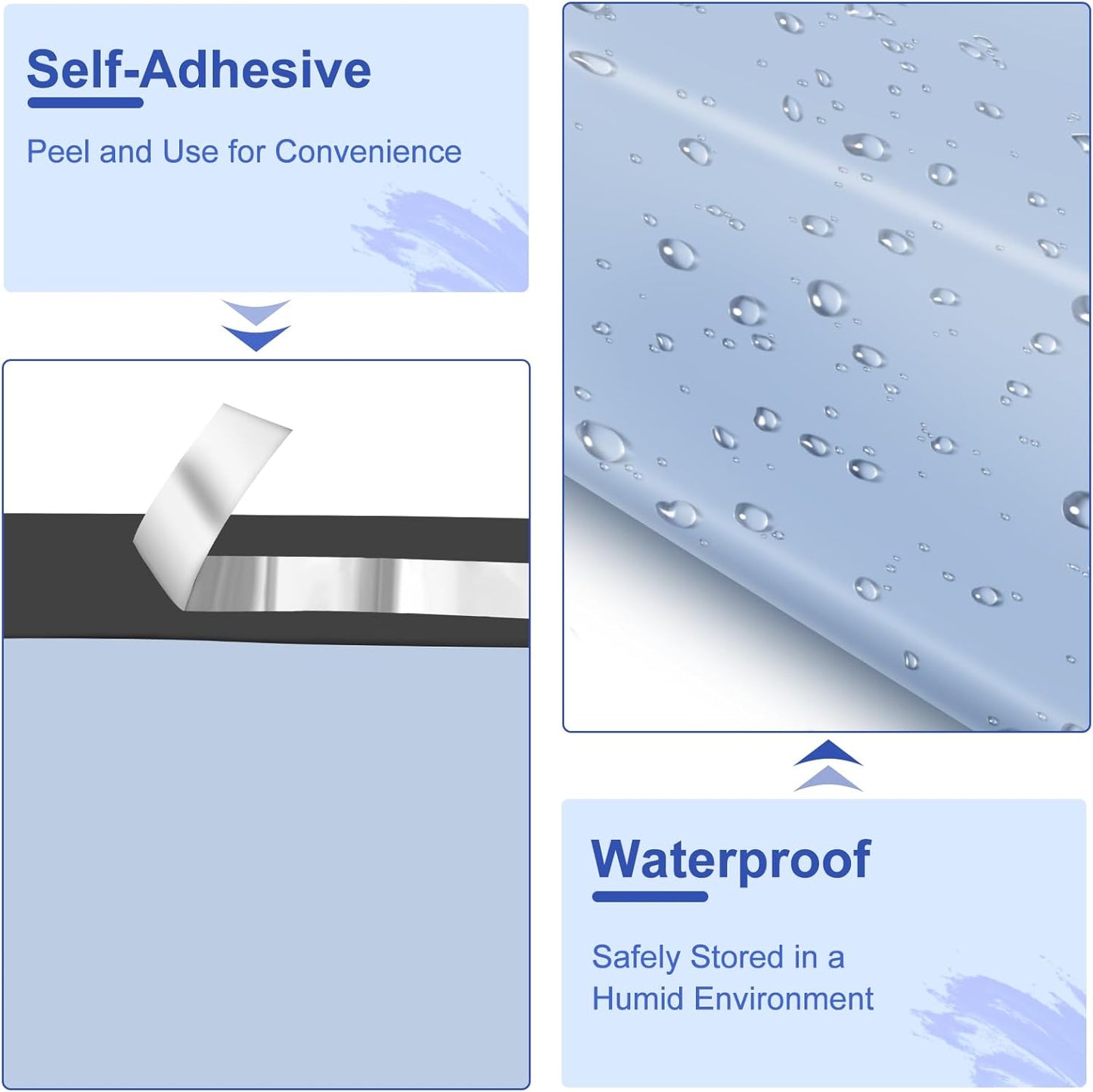 Poly Mailers 10x13 Inch 200 Pcs, Light Blue Shipping Bags, Mailing Envelopes with Self Seal Adhesive Strip, Waterproof and Tear-Proof Poly Bags for Non-Fragile Items