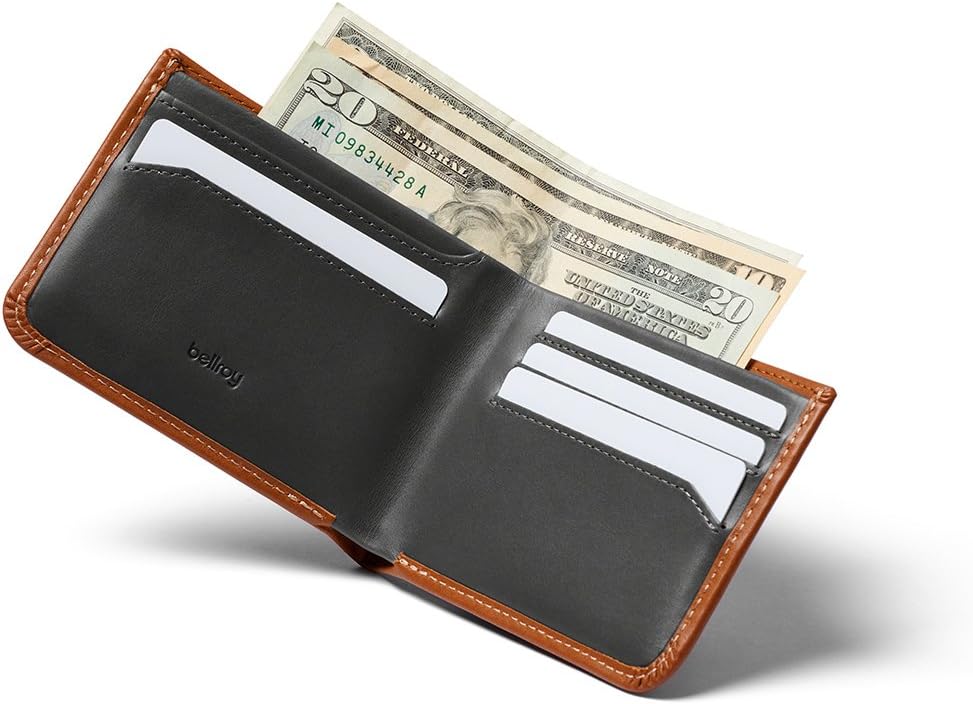 Bellroy Hide & Seek Wallet (Slim Leather Bifold Design, RFID Protected, Holds 5-12 Cards, Coin Pouch, Flat Note Section, Hidden Pocket)
