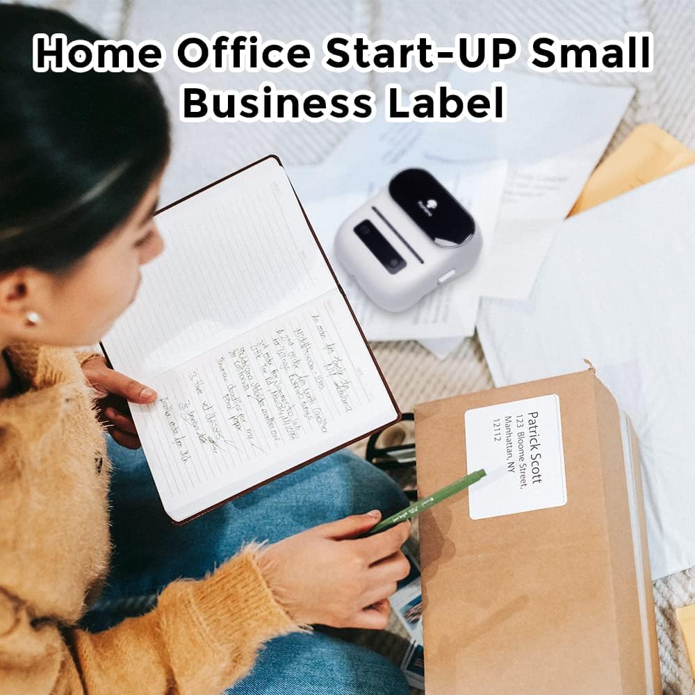 Phomemo 3 Roll 2.36"x 1.57" Thermal Sticker Label, 180 Labels/Roll Compatible with M220, M250, M260,M200, M221 Printer, Strong Permanent Adhesive, for Customer Mailer, Address, Business Letter