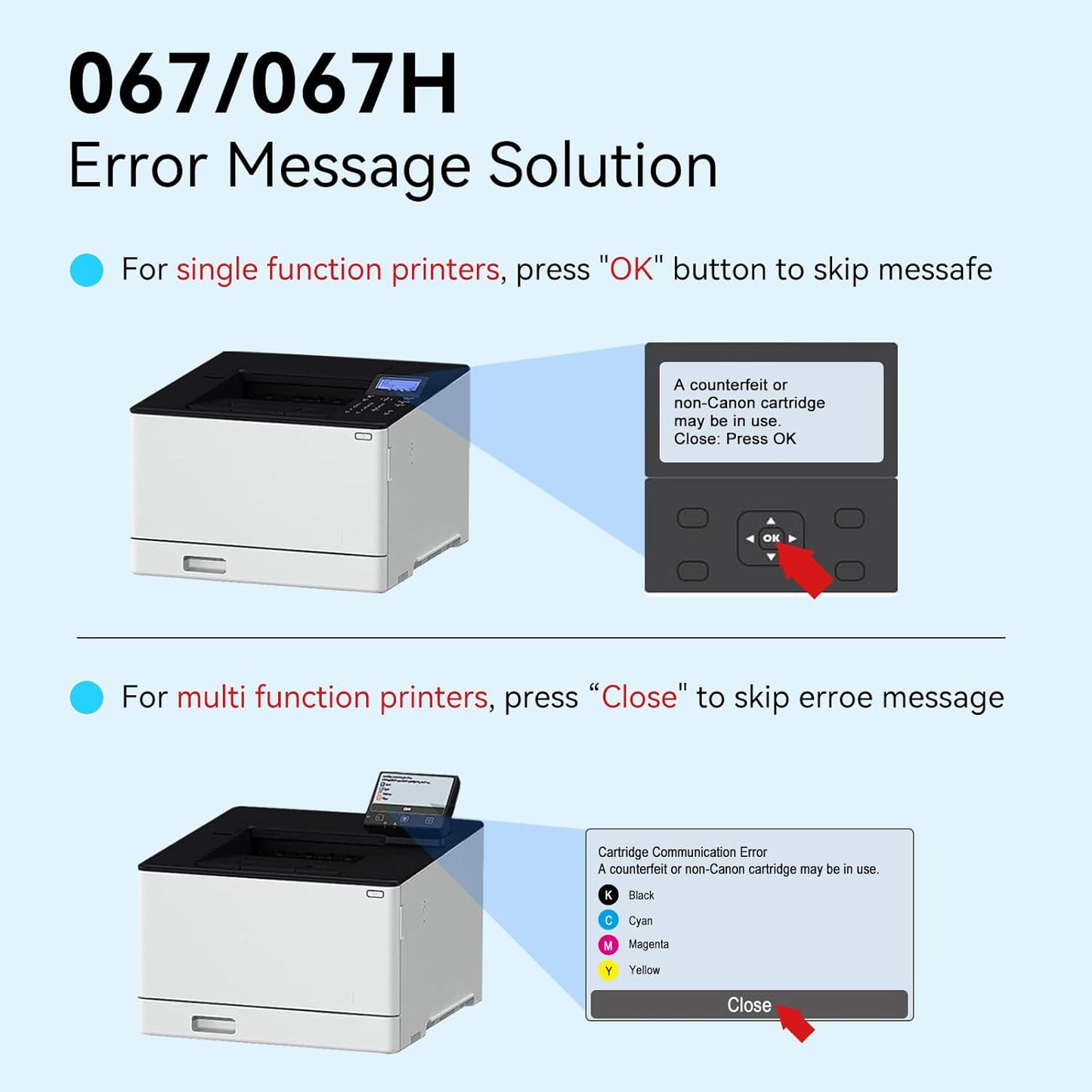 LEMERO UEXPECT 067H High Yield Toner Cartirdge Set Compatible Canon 067H 067 Toner for Color ImageClass MF656Cdw MF654Cdw LBP633Cdw LBP632Cdw MF653Cdw Printer Ink, 4 Pack