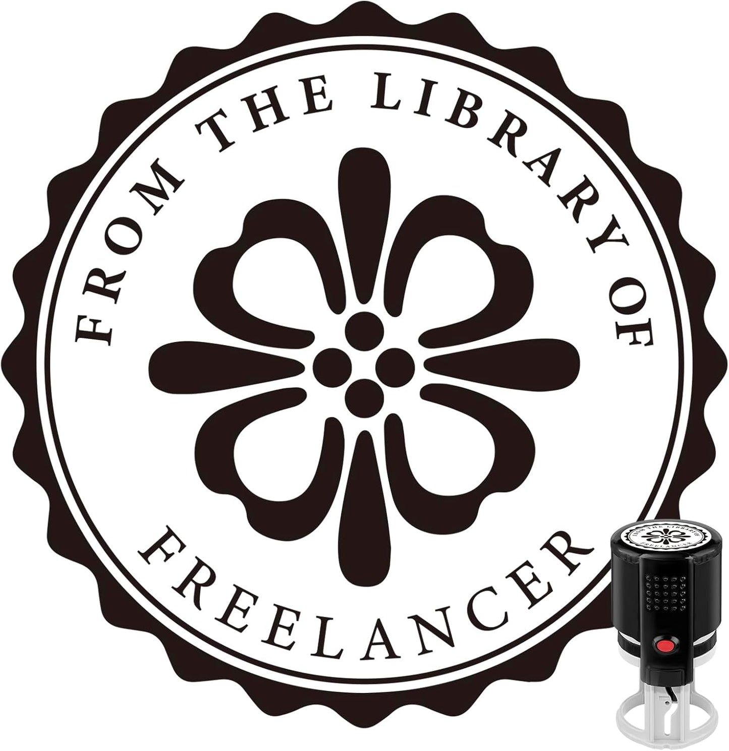 Custom Ink Stamp | Personalized Self Inking Stamp Gifts for Book Lovers, Readers, Teachers | 5 Ink Colors (Design-04)