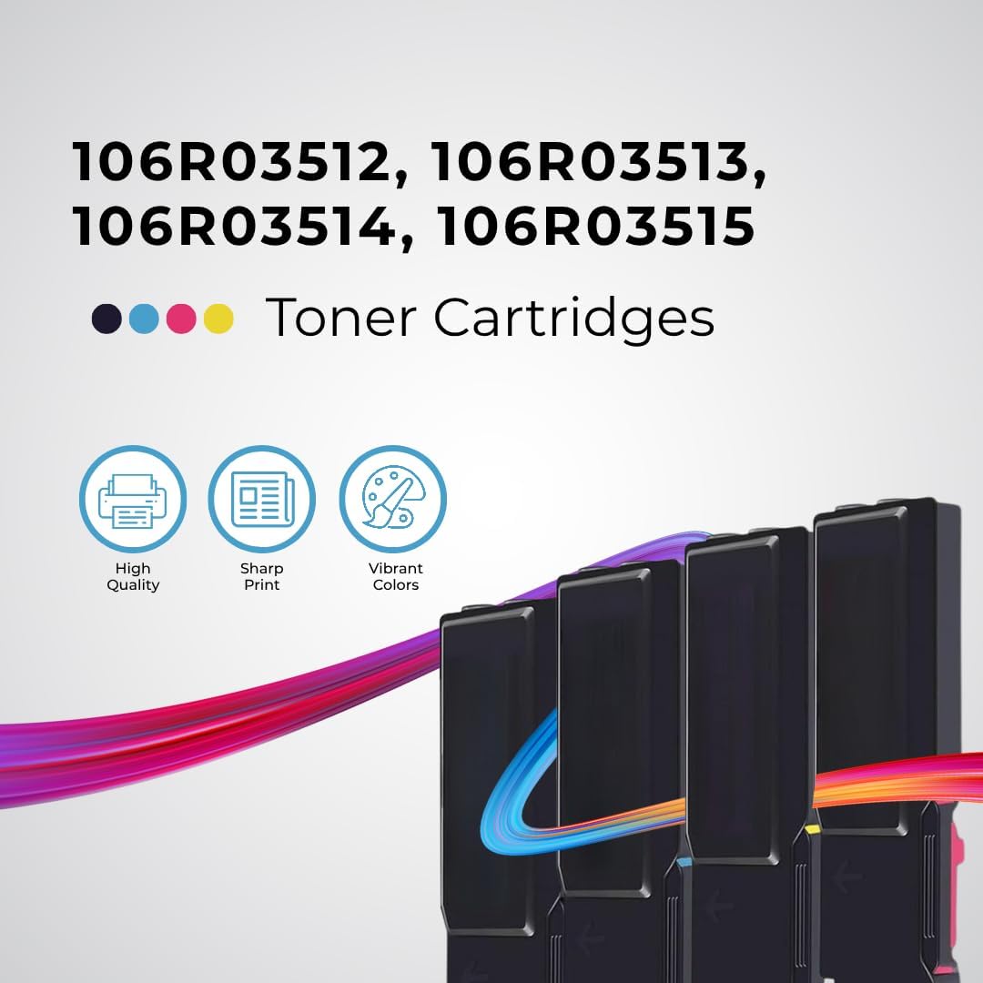 Toner Pros (TM Remanufactured [High Yield] Toner for Xerox VersaLink C400 C405 Printers 4-Color-Pack: 106R03512, 106R03513, 106R03514, 106R03515 (Black 5,000 & Colors 4,800 Pages)