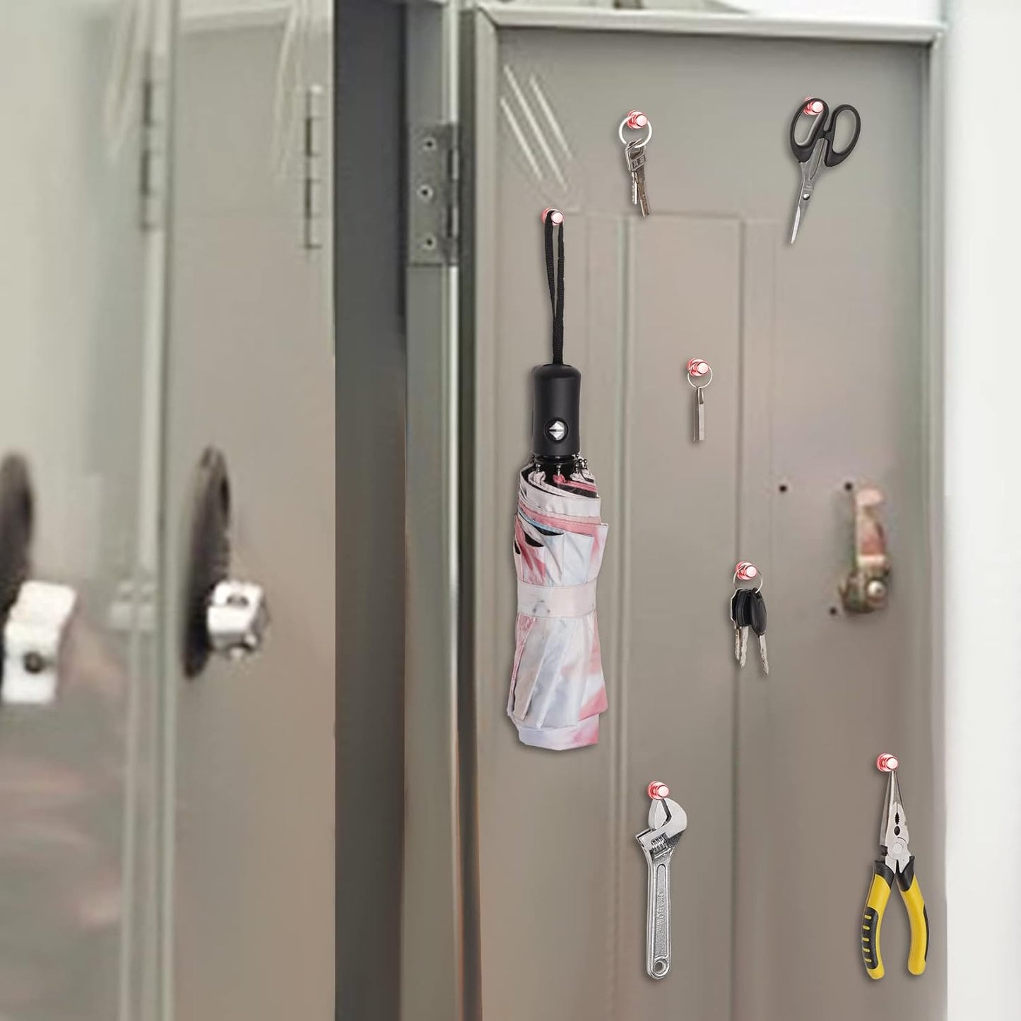 12Pack Refrigerator Magnets, Strong Neodymium Push Pin Magnets for Whiteboard, Office, School, Kitchen