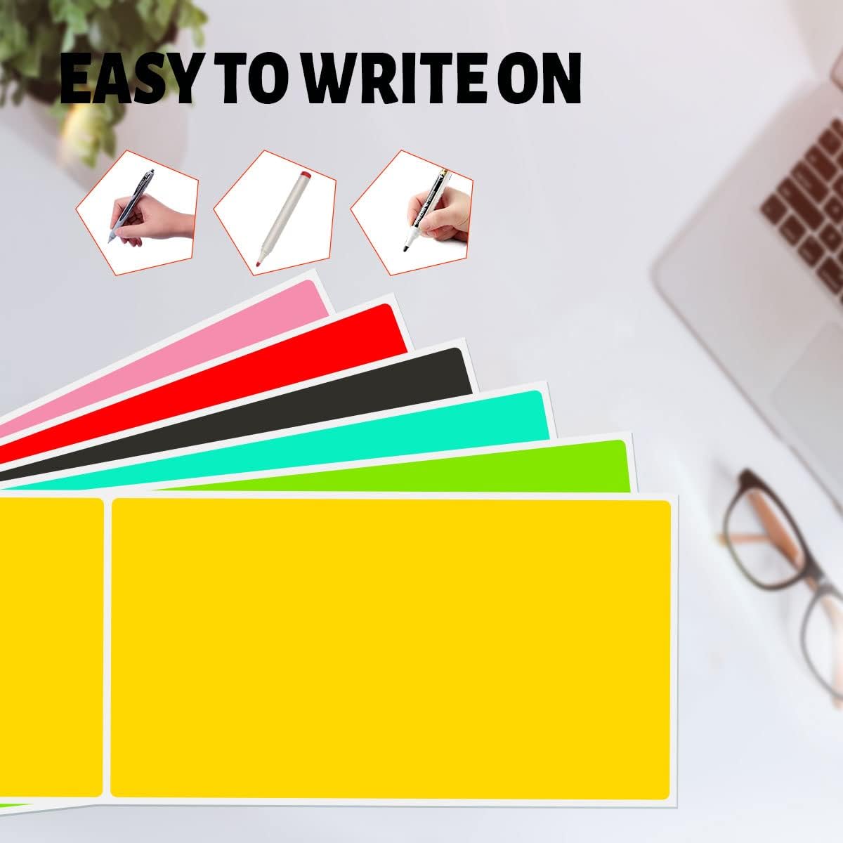 PARLAIM 3 X 5 Red Square Color Coding Stickers, Permanent Adhesive Rectangular Color Coded Inventory Labels 250pcs for Name Tags Moving Box