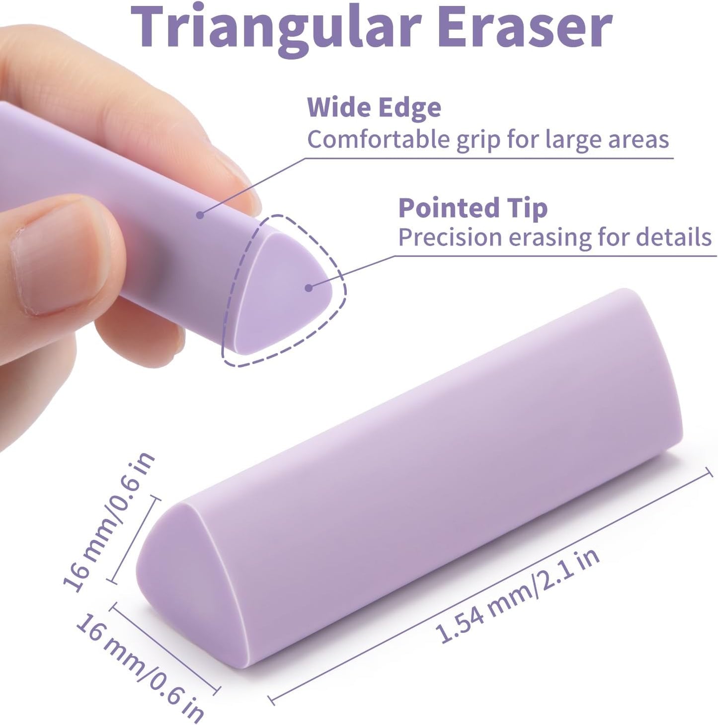 15 Pack Pencil Erasers, Colored Eraser for Kids Cute Orradores Escolares Eraser for School Office Art Erasers for Drawing