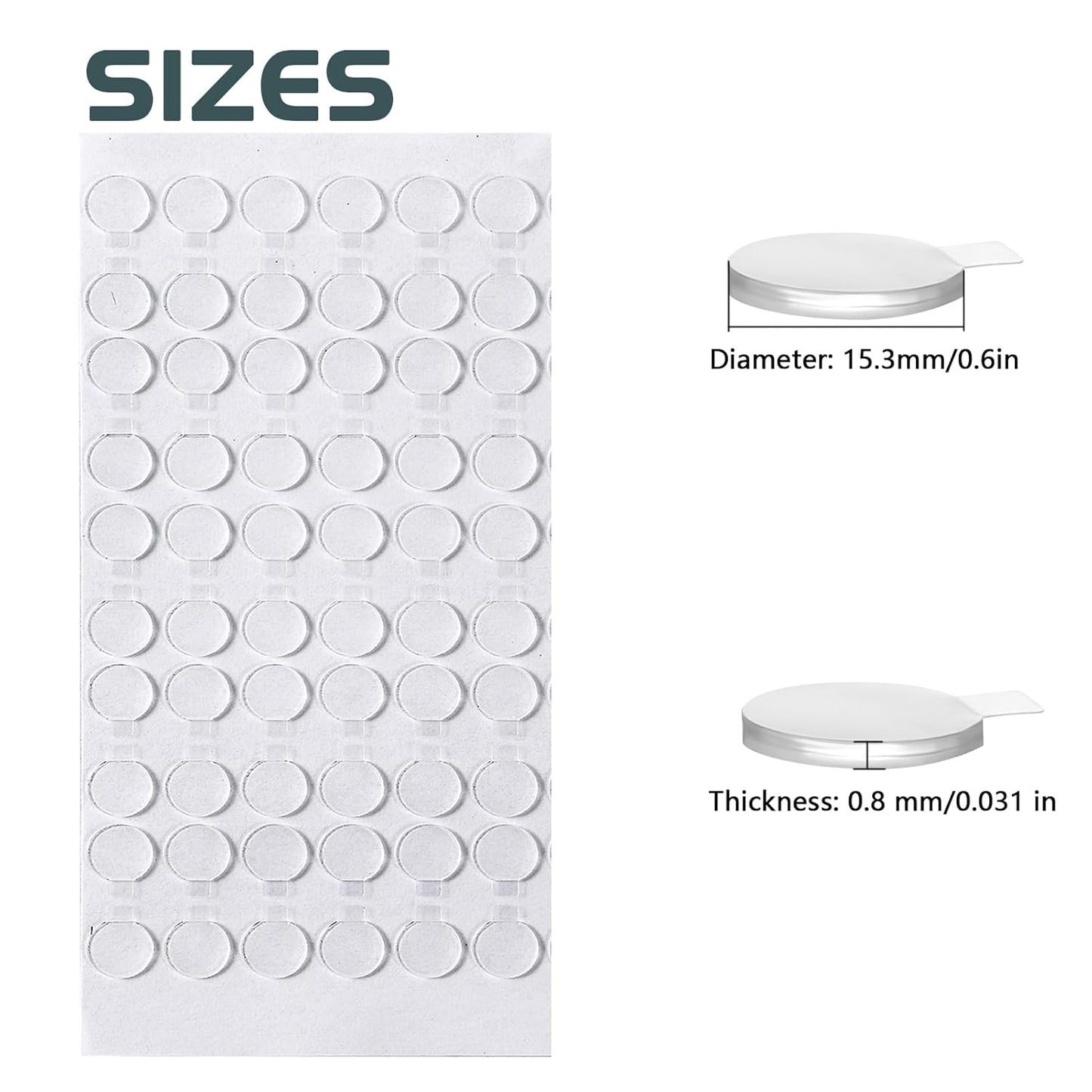 Adhesive Stick dots Two-Sided Sided Mounting Putty Stick Tack for Wall Hanging Crafts Balloons Festival Party Decorations,Clean Removable(0.6"*0.6"-320)