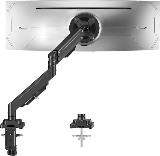 MOUNTUP Ultrawide Monitor Arm for 17-43 inch Curved Screen, Holds 2.2 to 33 lbs, Heavy Duty Monitor Desk Mount, Adjustable Gas Spring Arm, Computer Monitors Stand for Desk, VESA Mount