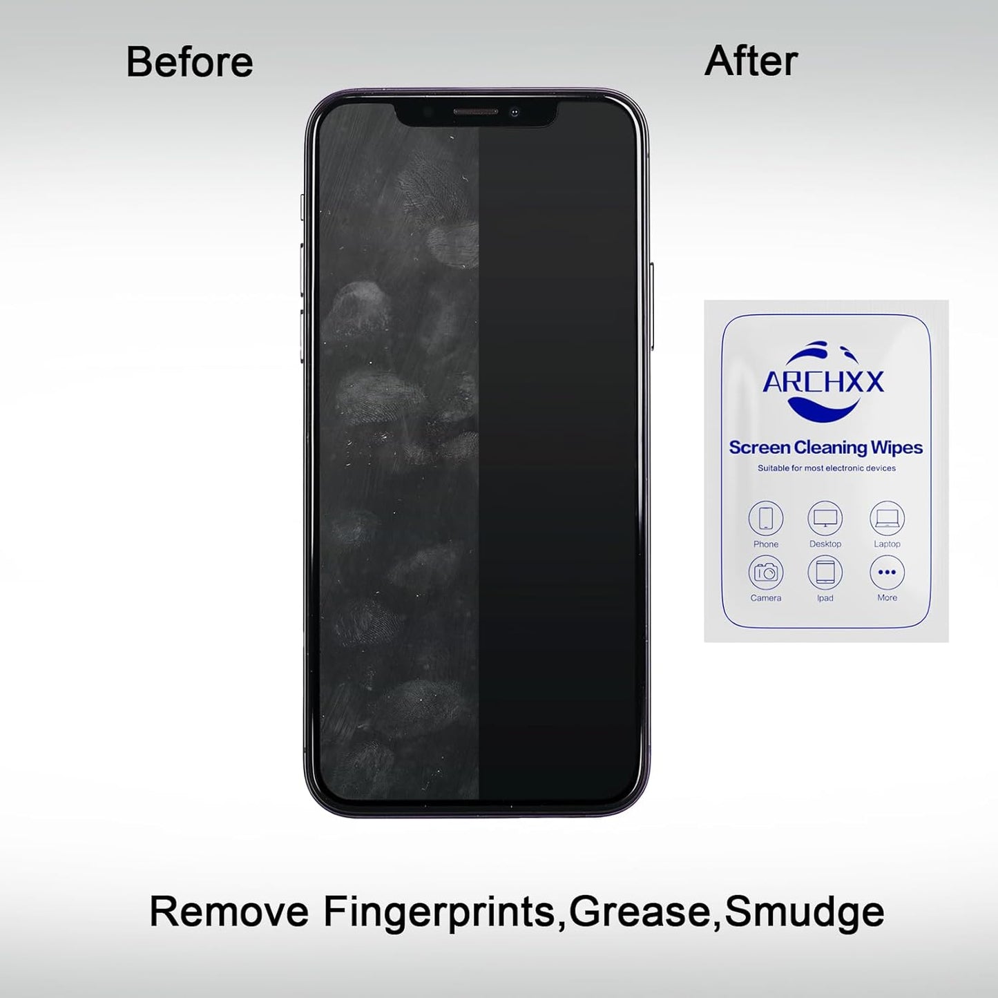 Screen Wipes for Electronics, 240 Count 6"x6" Pre-Moistened Screen Cleaner for Screens, Computer,Laptop,Tablet,Phone,Monitor,Car Screen Cleaner, Lens Wipes Individually Wrapped