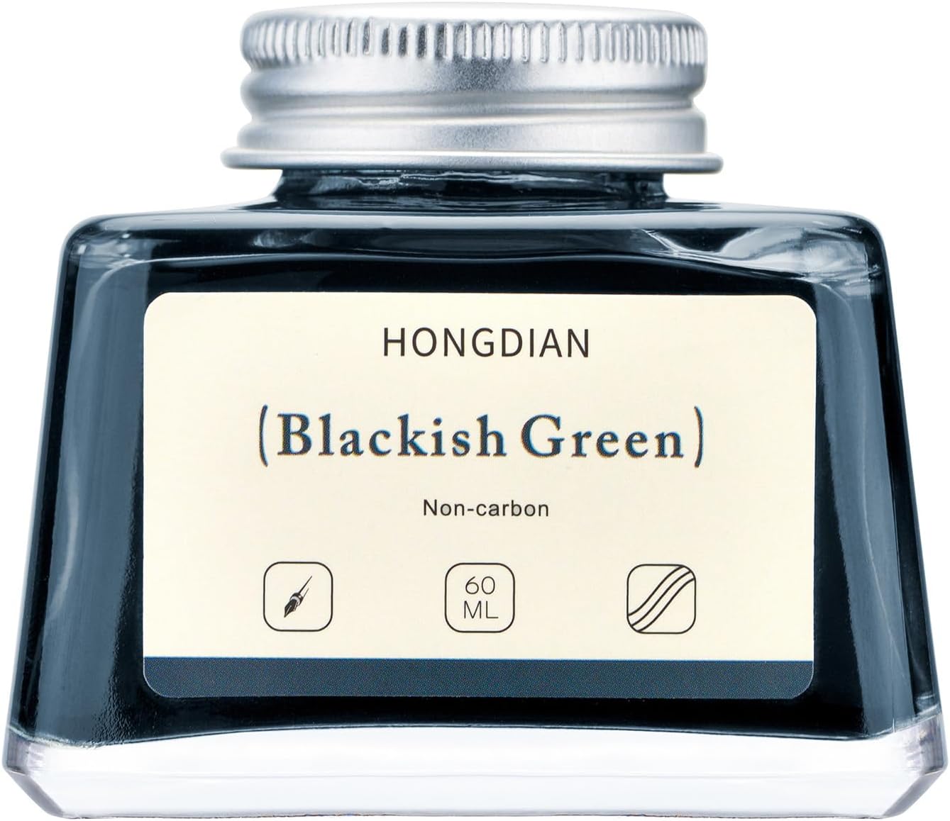 Asvine Hongdian Fountain Pen Bottled Ink Blackish Green, 60ml Fountain Pen Bottled Ink, Non Carbon