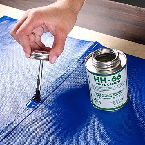 Deluxe Pro Vinyl Repair Patch Kit for Inflatables with 9 8" x 8" Patches (Red, Orange, Yellow, Blue, Green, Indigo, Violet, White, Black), 4-Ounce HH66 Vinyl Adhesive, and Silicone Seam Roller