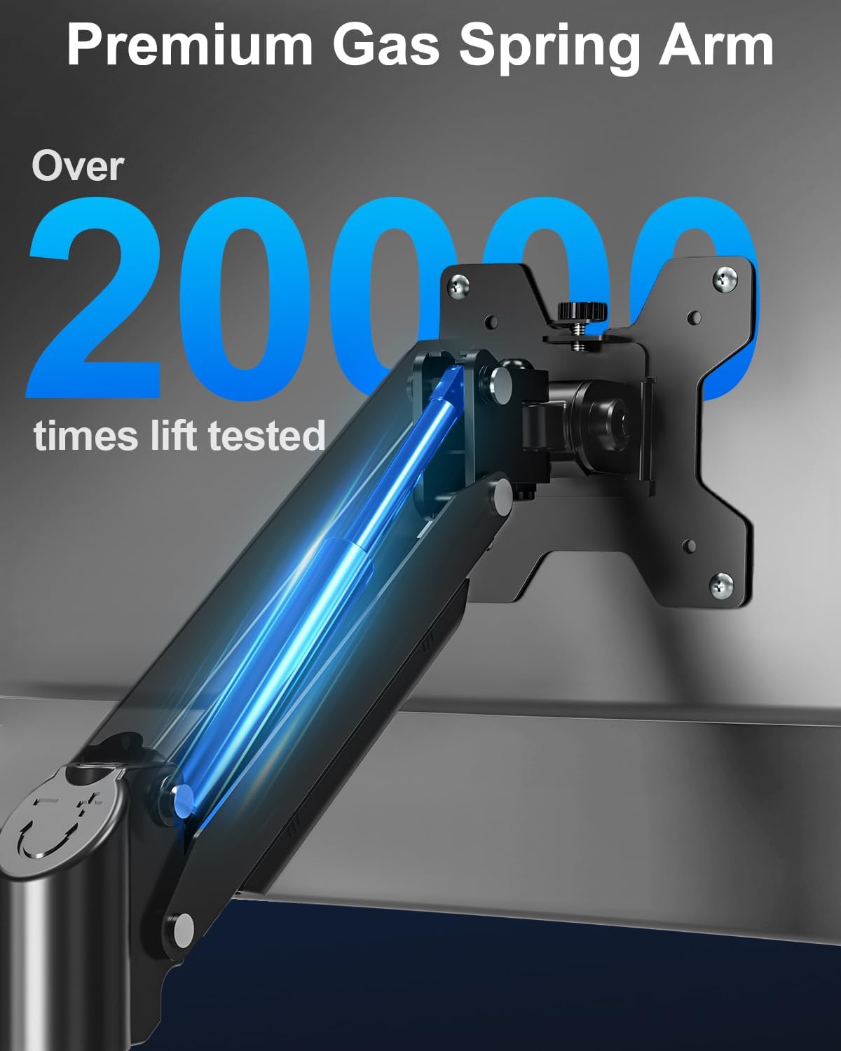 Single Monitor Mount Holds Max 22lbs, 13-32 inch Monitor Desk Mount, Height Adjustable Tall Monitors Arm, Monitors Stand with Tilt Swivel Rotation, VESA 75 100mm, Black, Freelift