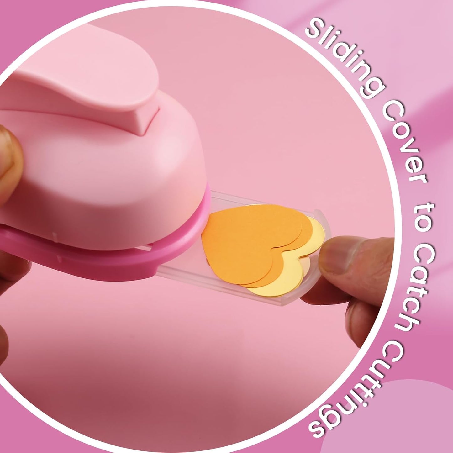 LOONENG 3 Inch Heart Paper Punch - High Precision Design for Romantic Heart Patterns - Ideal for Scrapbooking, Card Making, DIY Photo Albums, Gift Tags, Homemade Confetti