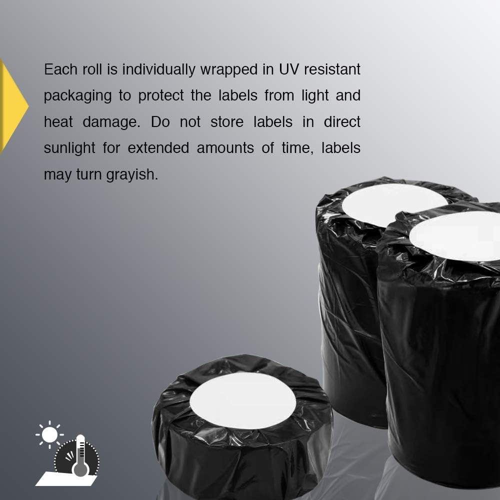 BETCKEY - 4" x 3" Shipping & Multipurpose Labels Compatible with Zebra & Rollo Label Printer,Premium Adhesive & Perforated[Yellow, 6 Rolls, 3000 Labels]