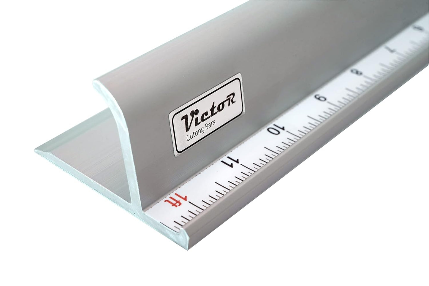 Victor 12-Inch Professional Aluminum Safety Ruler with Finger Guard Edge and Non-Slip Base - Ideal for Precision Cutting and Craft Projects - Durable Cutting Ruler for Safe Use