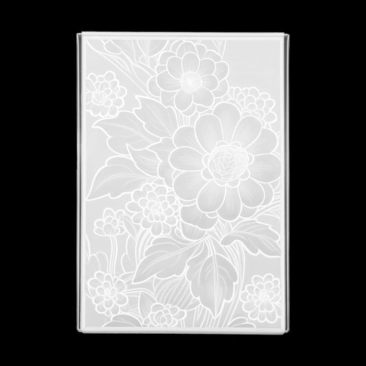 Classicseali 3D Embossing Folders,Transparent Embossing Folder, Flowers Floral Pattern, Embossed Plastic Embossing Folders for Card Making, for Scrapbooking, Paper Art, Art Supplies