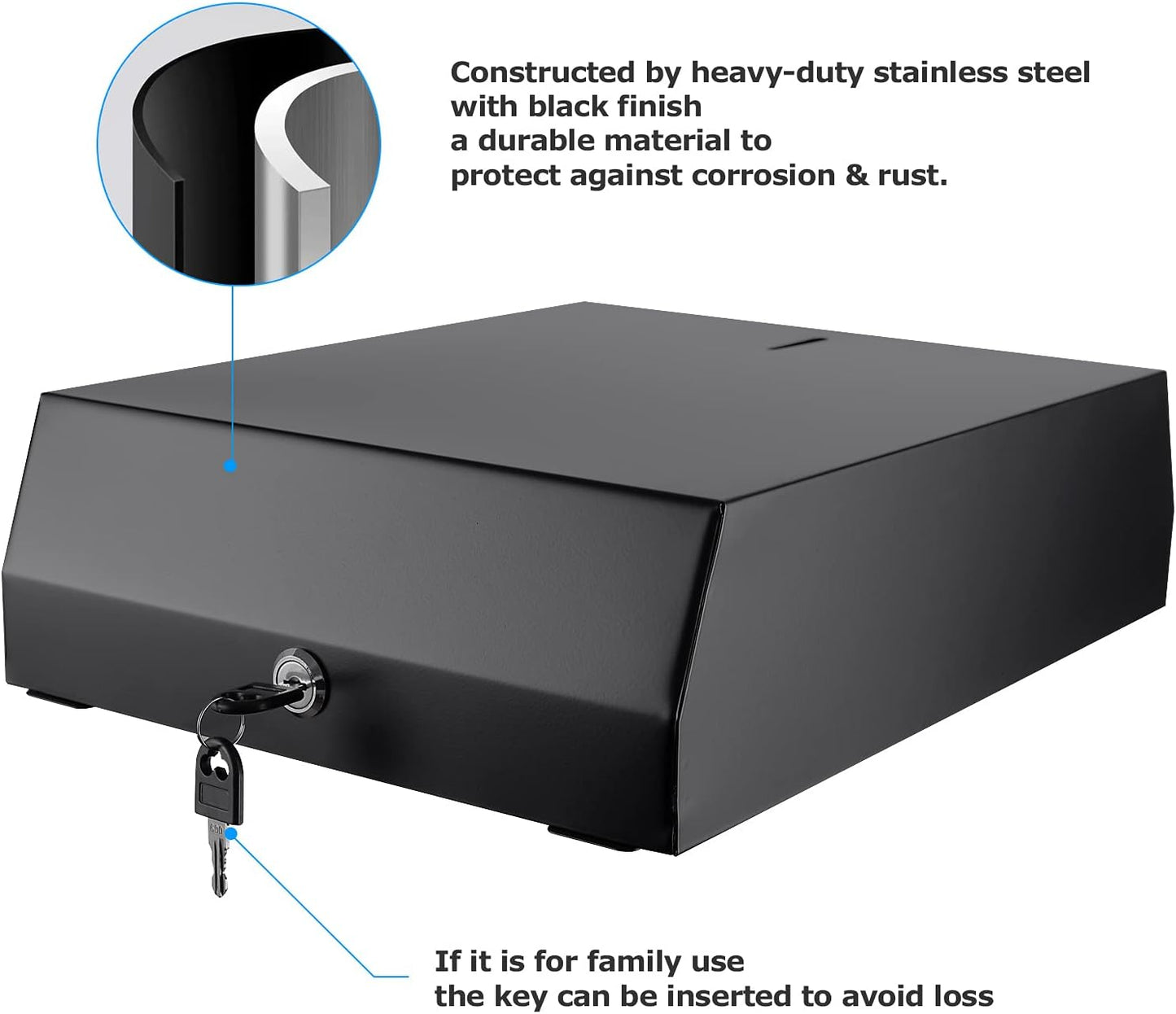 Paper Towel Dispenser Wall Mount Commercial c fold Multifold Trifold, Touchless Hand Towel Dispenser with Lock, (Matte Black)