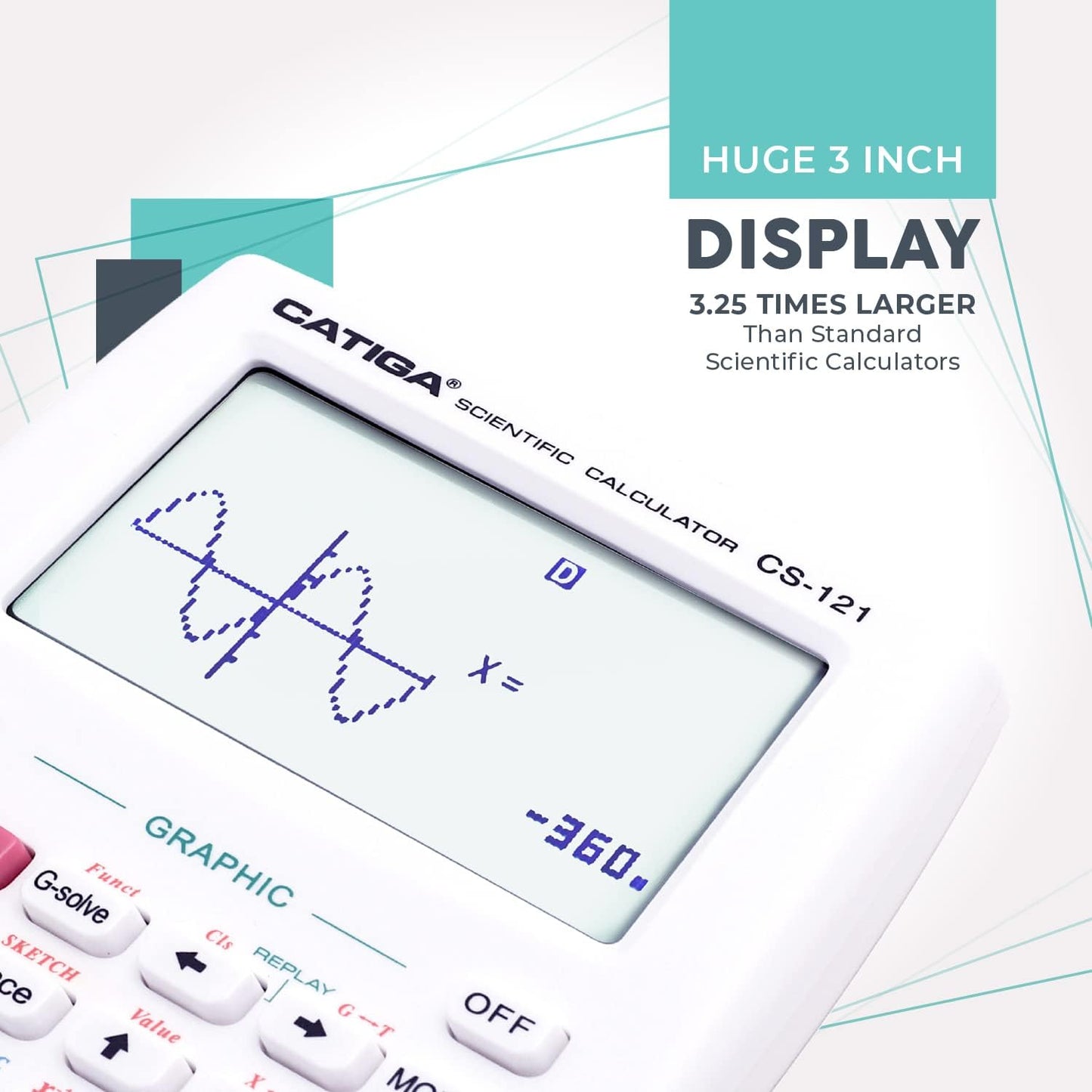 Scientific Calculator with Graphic Functions - Multiple Modes with Intuitive Interface - Perfect for Students of Beginner and Advanced Courses, High School or College