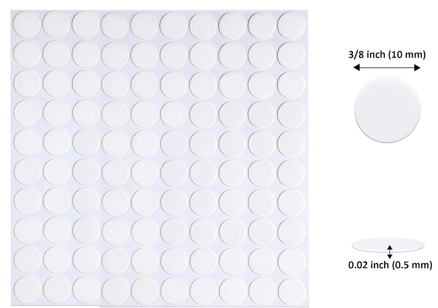 Adhesive Stick dots Two-Sided Sided Mounting Putty Stick Tack for Wall Hanging Crafts Balloons Festival Party Decorations,Clean Removable(0.39"*0.39"-100)