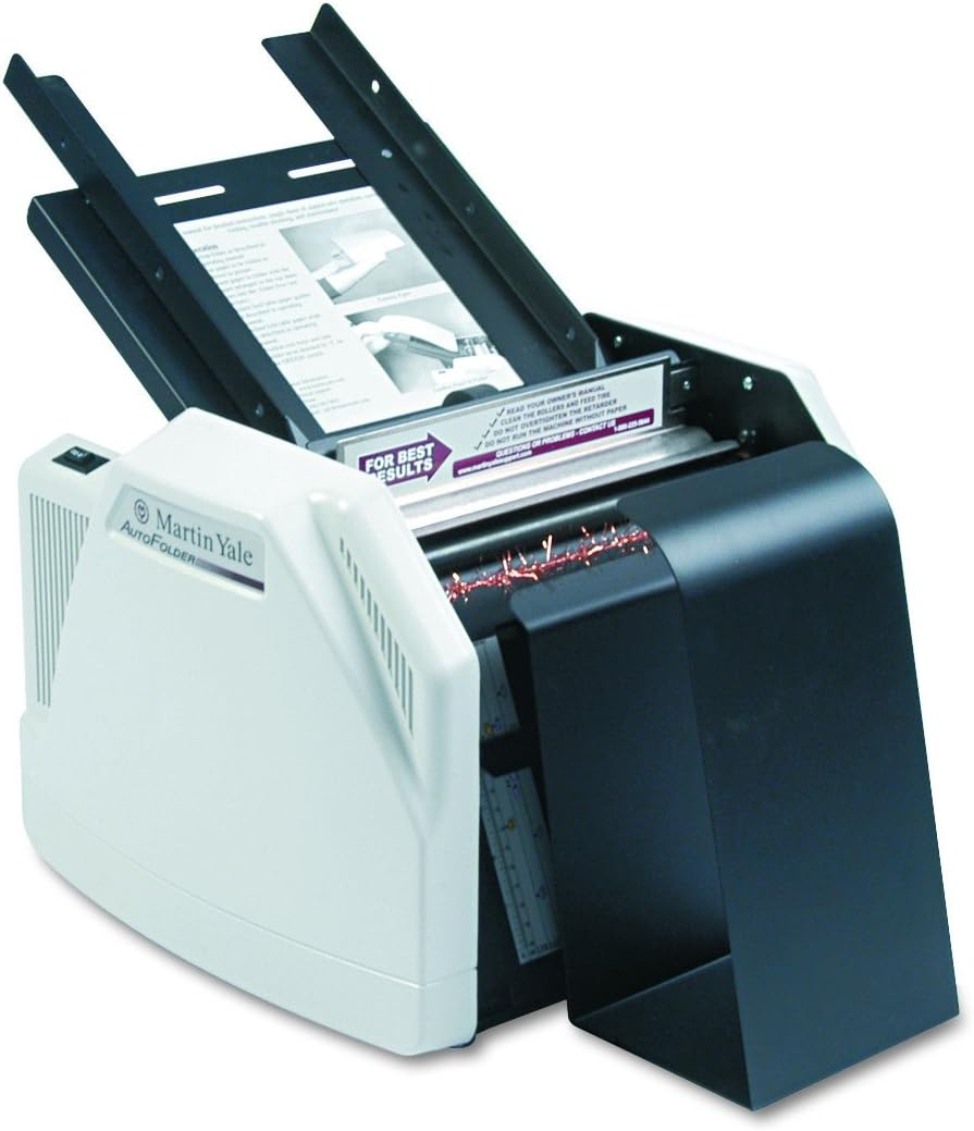 Martin Yale 1501X Automatic Paper Folder, Operates at a Speed of up to 7,500 Sheets per Hour, 150 Sheets Feed Table capacity, Up to 3 Sheets Manual Paper Feed,Grey