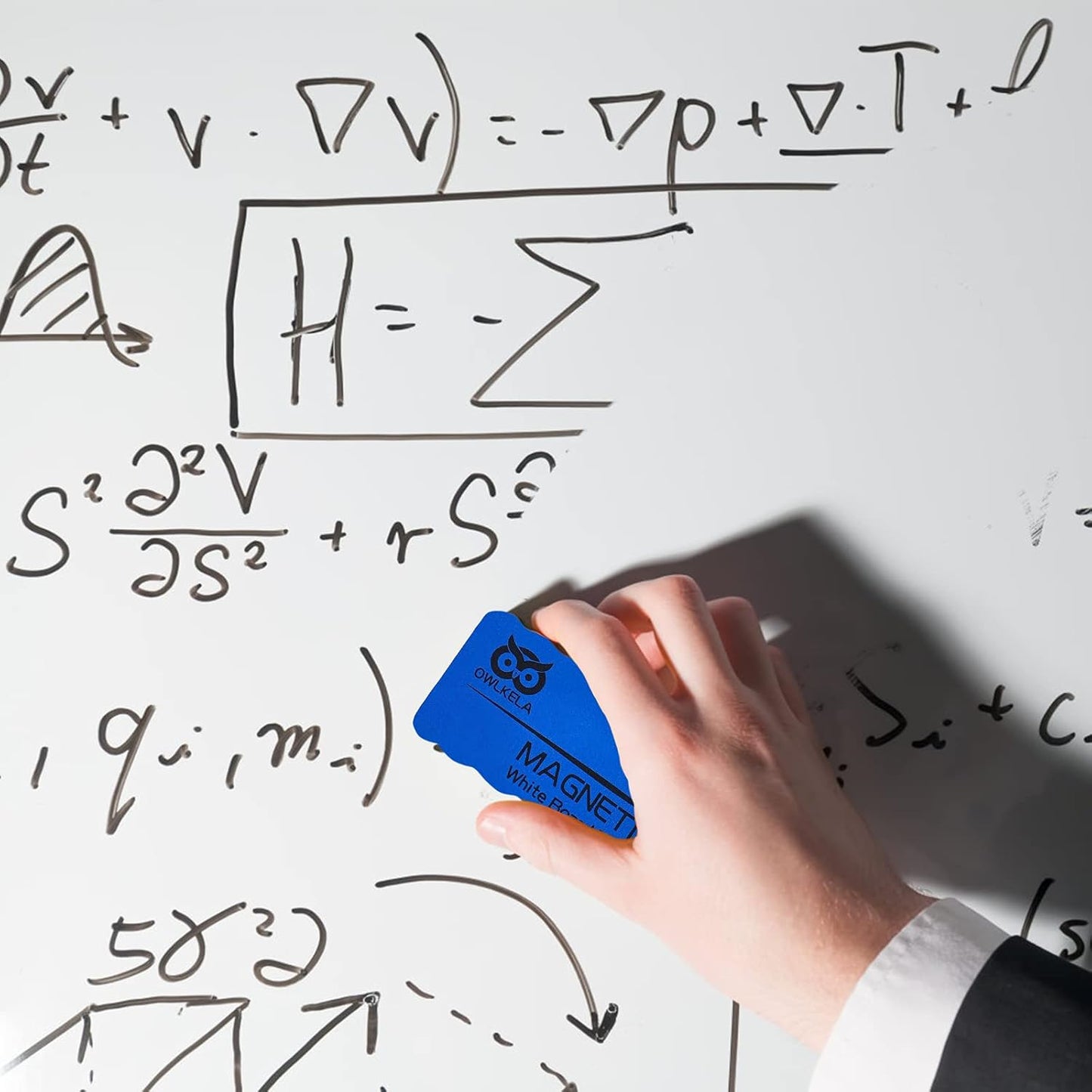 OWLKELA Magnetic Whiteboard Eraser, Dry Eraser Board Erasers, Dry Eraser for White Board, for Classroom, 4 Pack, Perfect for Home, College and Office Use