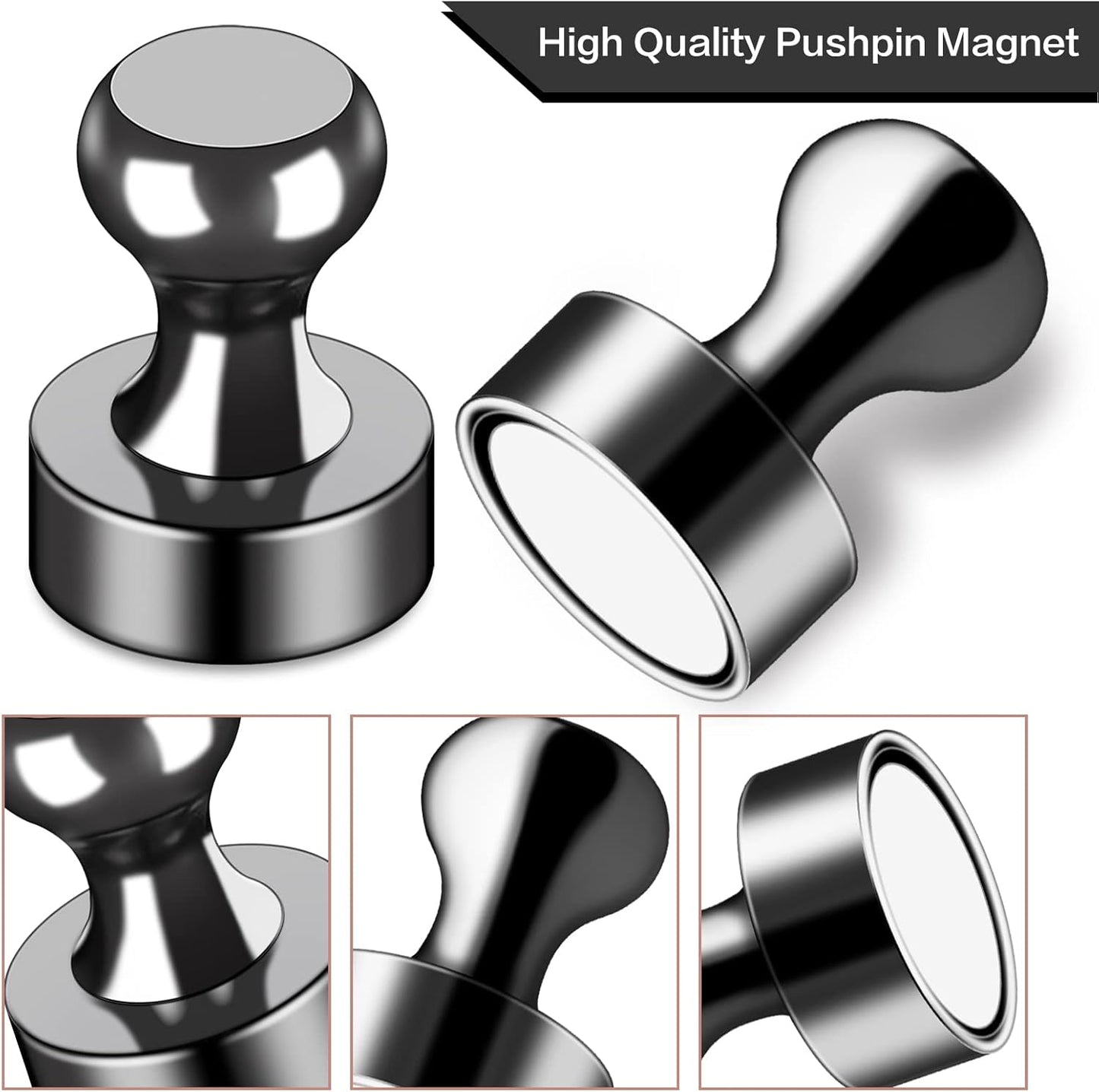 LOVIMAG 30Pcs Fridge Magnets - Small Neodymium Magnets for Whiteboard, Fridge, Kitchen, Office, Classroom, Picture, Locker