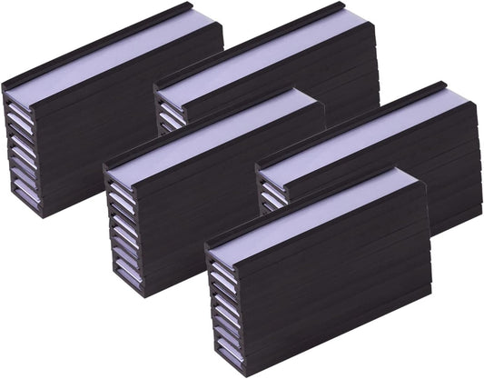 Eeoyu Magnetic Label Holders with Magnets Magnetic Data Card Holders with Clear Plastic Protectors for Metal Shelf, Whiteboard, Set of 50 (0.5 x 3 Inch)