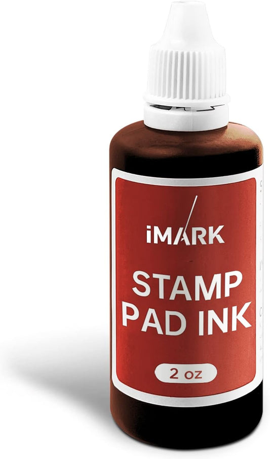 Premium Refill Ink for Self-Inking Stamps, Daters and Stamp Pads (2 oz, Brown)