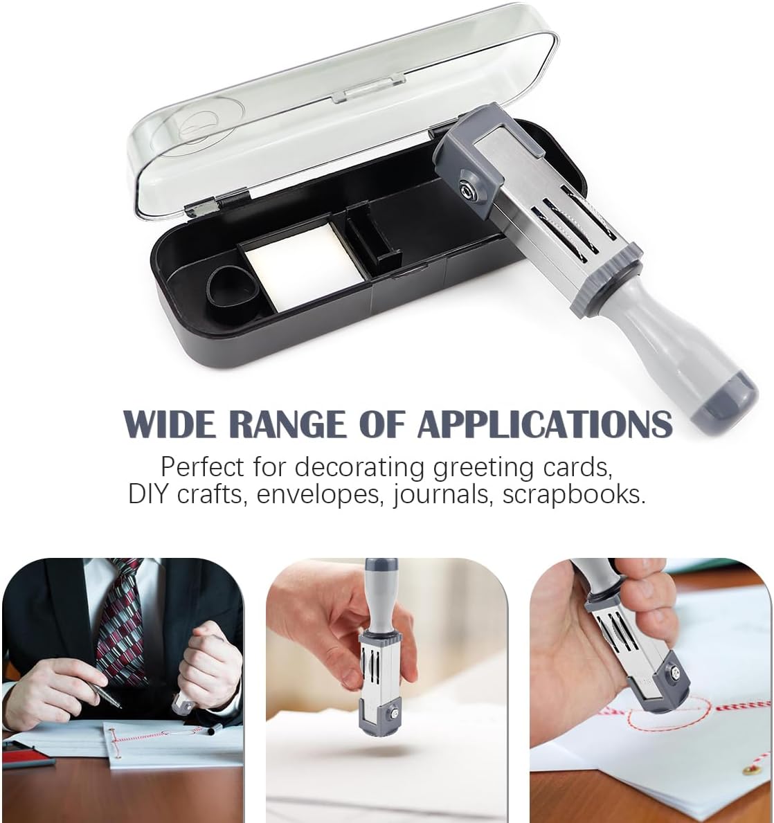 Portable Number & Time Stamp - Small Round Plastic Handheld Business Date & Year/Month/Day Stamp - 21MM