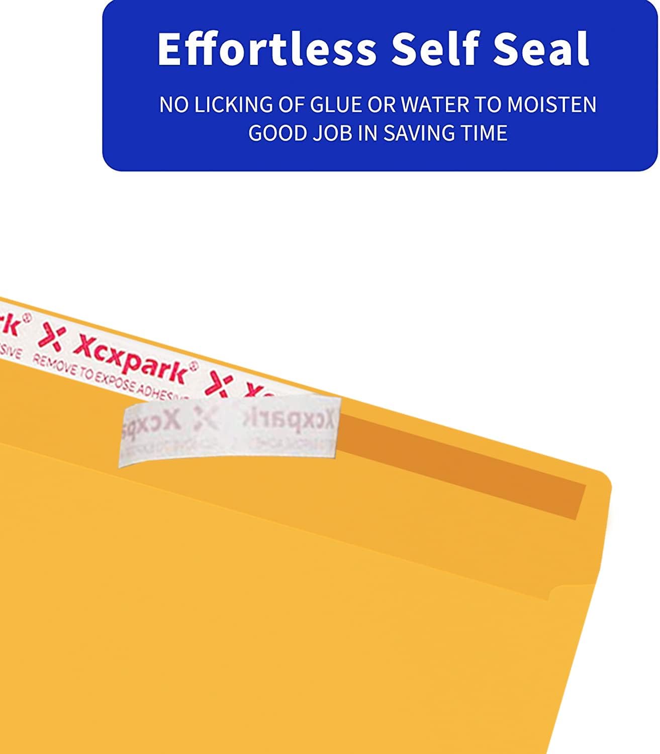 120 PCS #10 Golden Self Seal Kraft 4-1/8 x 9-1/2 inches Security Envelopes, Windowless Invisible Envelopes Super Strong Quick Seal Envelopes Security Tint Pattern Secure