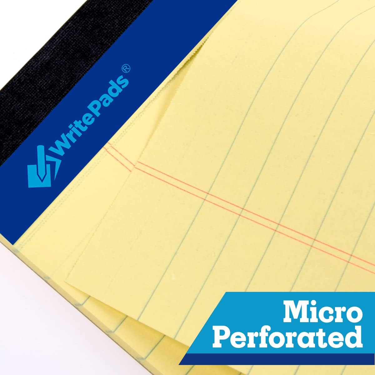 8.5"x11" Legal Pads,Wide Ruled,Canary Paper,12 Pack,50 Sheets Per Writing Pad,Micro perforated Writing Pad,BL-MCY50W-12PAD